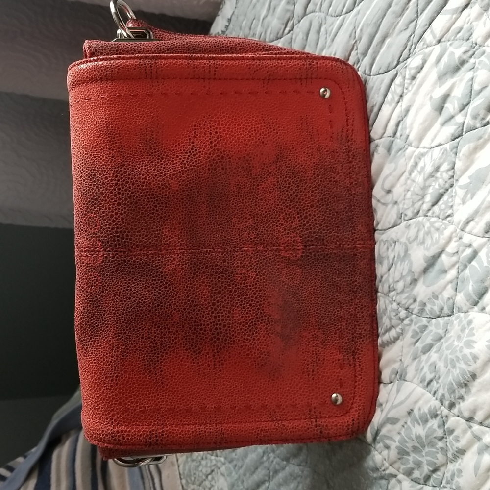 B.makowsky Red Crossbody Bag